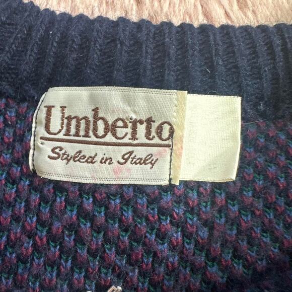 Vintage Umberto Italian Argyle Sweater - Picture 6 of 6